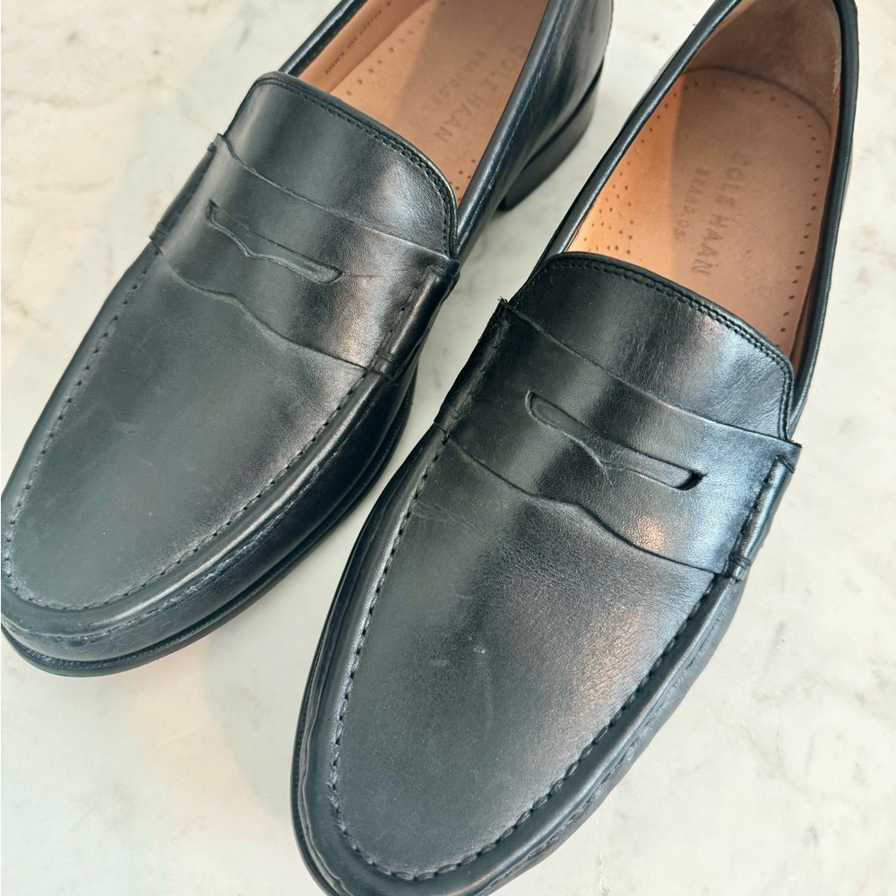 COLE HAAN Men’s Leather Loafers - Black